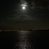 Månen Oostende - Maan over de spuikom
